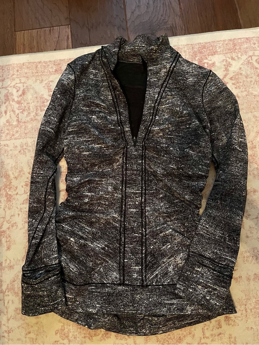lululemon athletica Black & White Marled Full-Zip Jacket